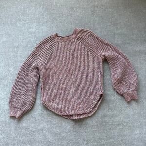 Frame Denim Cotton Knit Marled Sweater